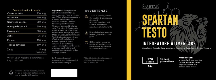 Spartan Testo ingredienti Spartan Testo ingredienti